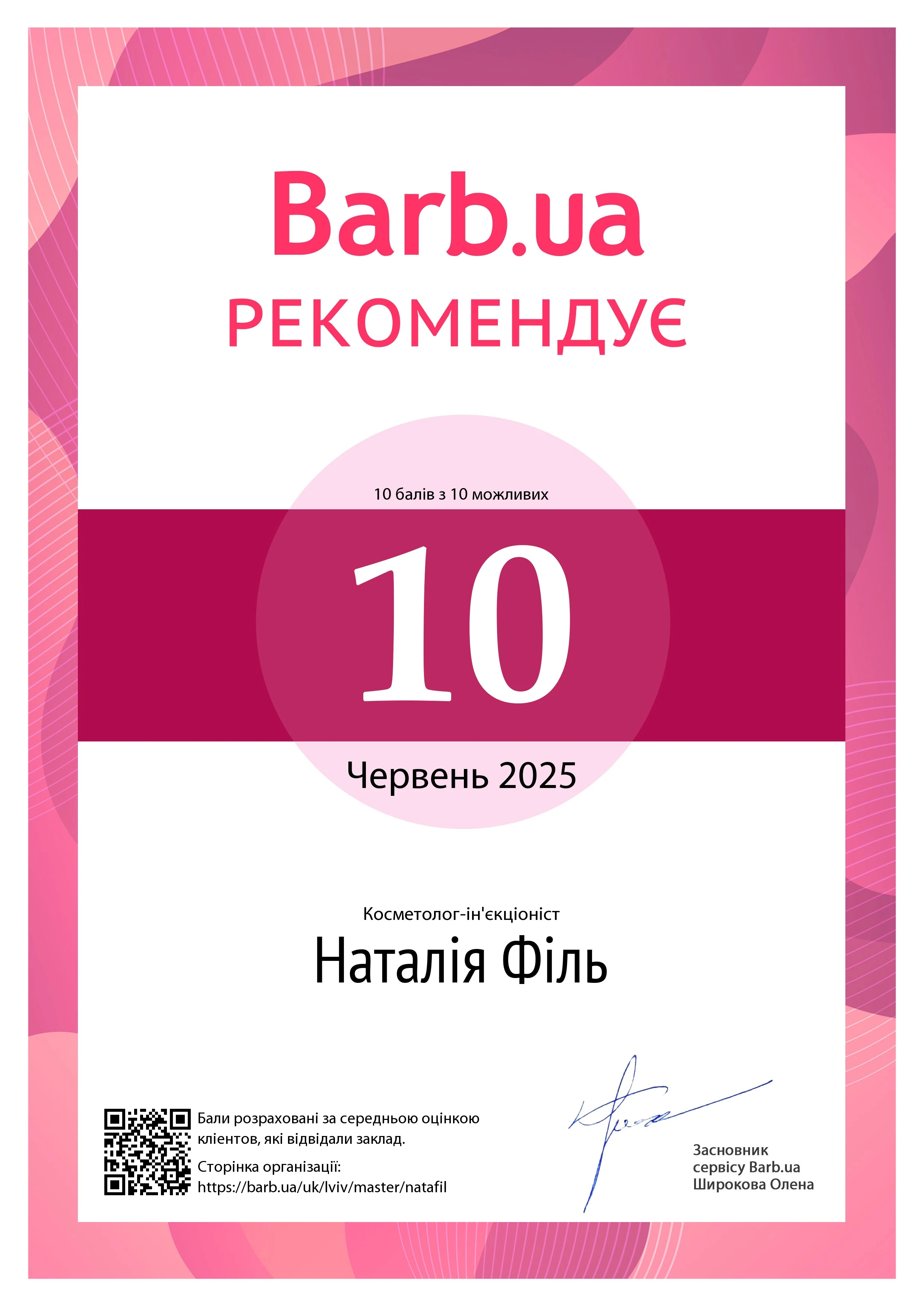 Відгуки та оцінка клієнтів. Косметологія. Перманент. | Львів