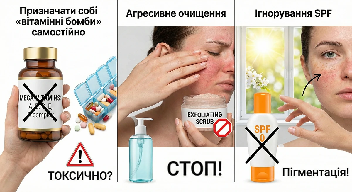 Головні помилки у боротьбі з гіповітамінозом